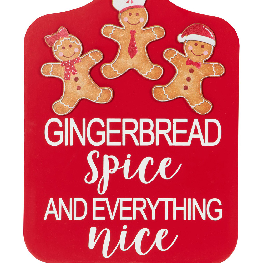 Gingerbread Assorted Hanging Board - Red Image 5
