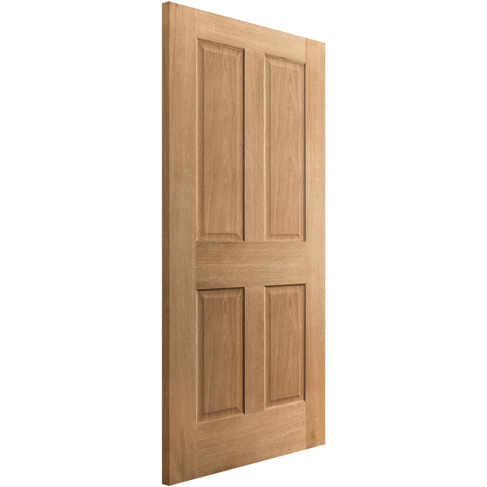 Victorian Oak 4 Panel FD30 Internal Fire Door 1981 x 762 x 44mm Image 2