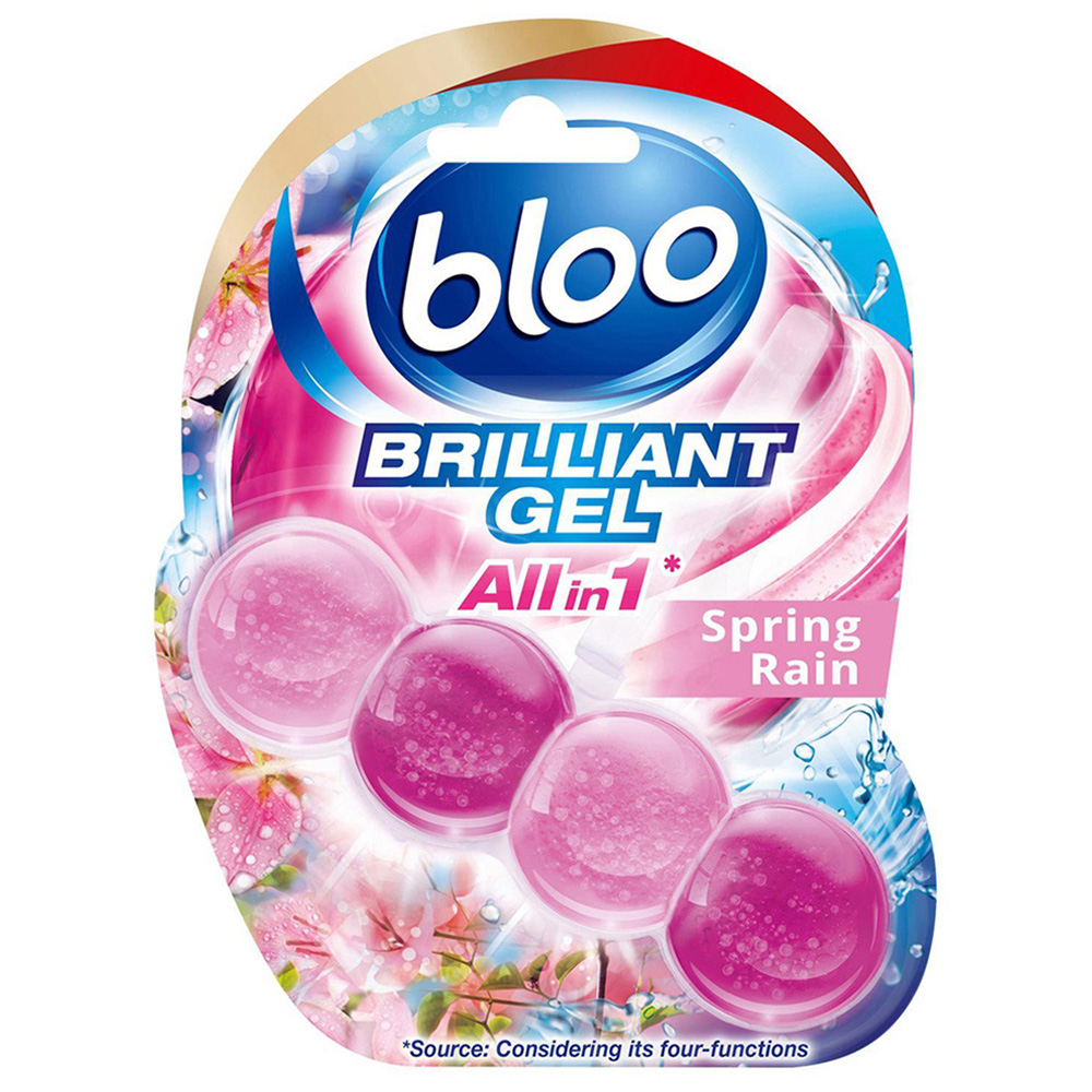 Bloo Brilliant Gel All in 1 Arctic Ocean and Spring Rain Toilet Rim Block 42g 7 Pack Image 3
