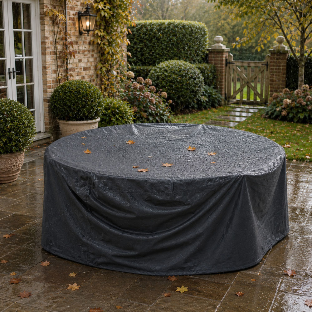Direct Wicker 4 Seater Round Garden Furniture Cover Image 2