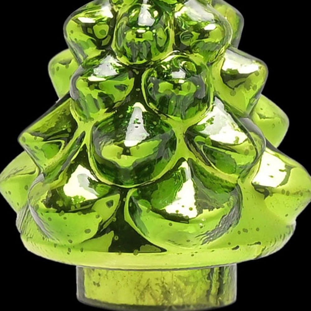 The Christmas Gift Co Green Recycled Glass Christmas Tree Ornament Image 2