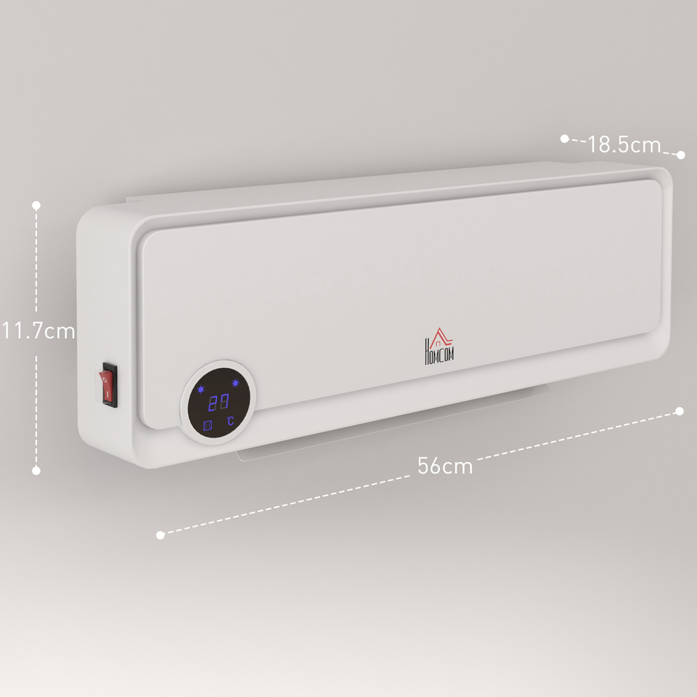 HOMCOM White Downflow Heater 2000W Image 8