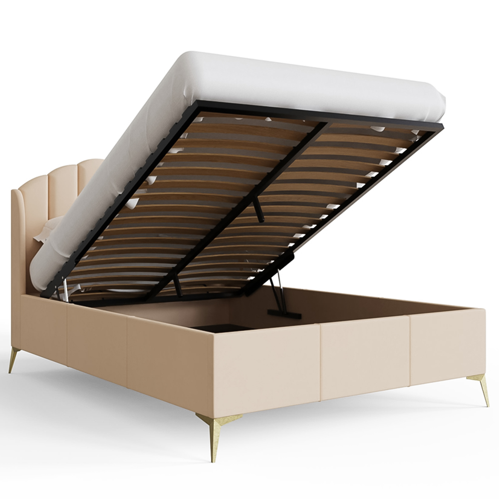 GFW Pettine Double Pink End Lift Ottoman Storage Bed Image 5