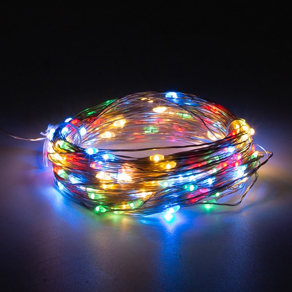 GardenKraft Multicolour 200 Micro Solar LED String Light Image 1