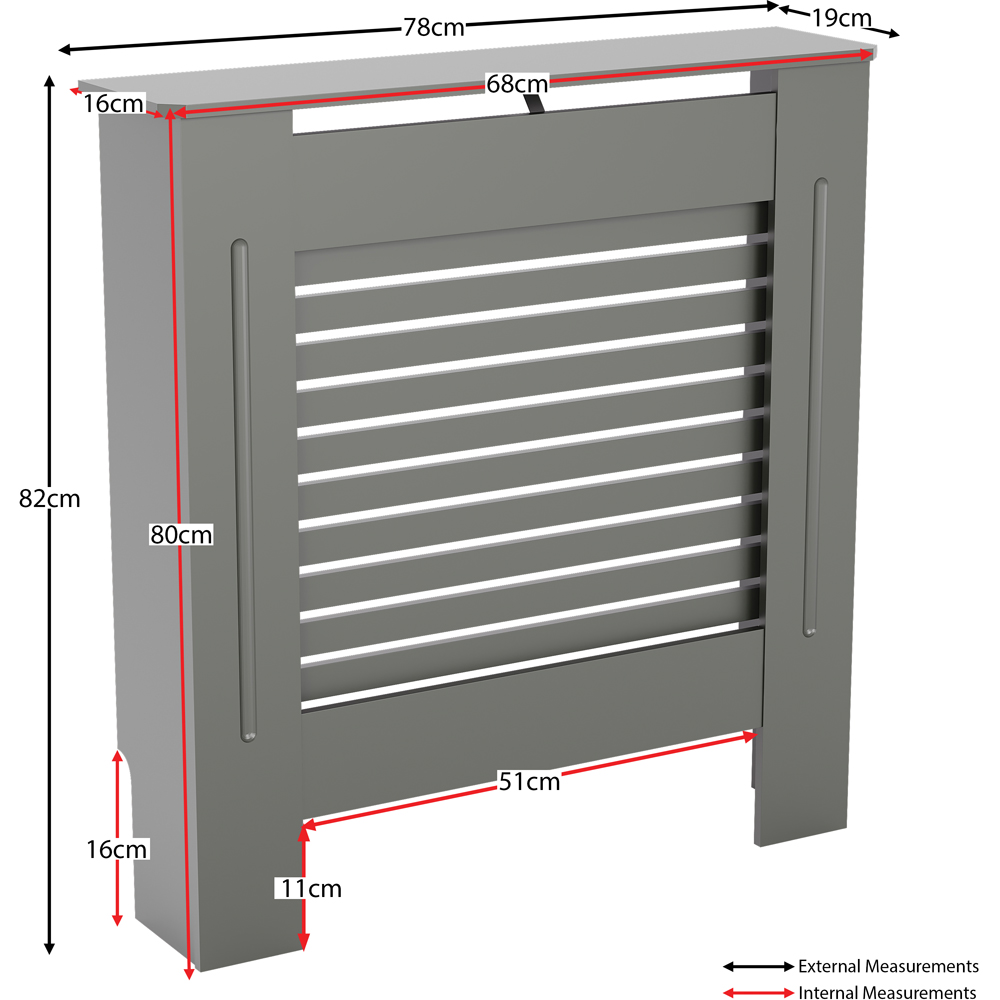 Vida Designs Milton Olive Grey Radiator Cover Small Image 6