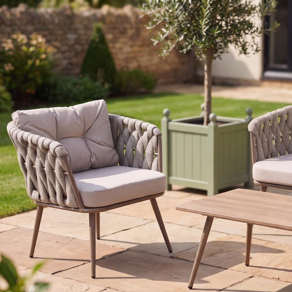 Artemis Home Hartley 4 Seater Beige Garden Lounge Set with Coffee Table Image 2