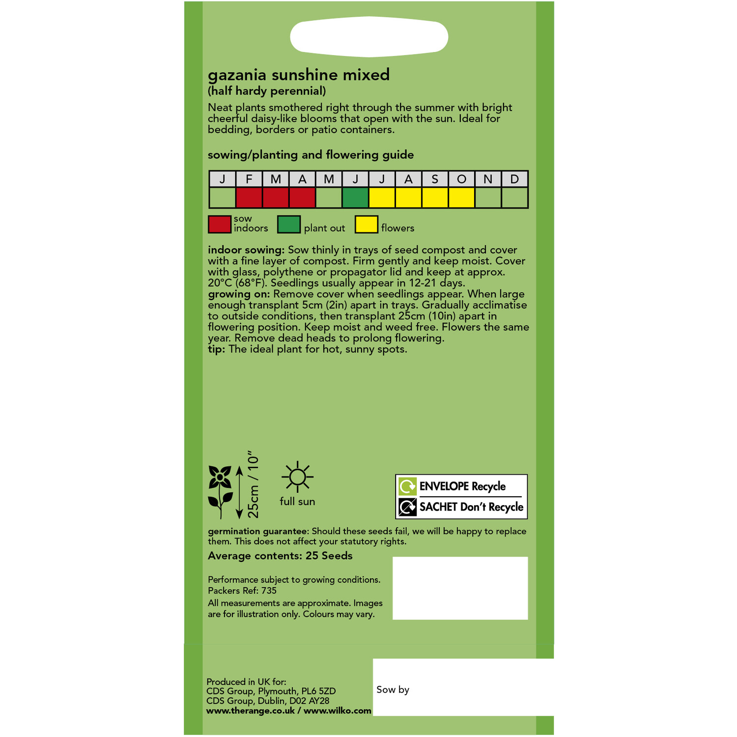 Wilko Gazania Sunshine Mixed Flower Seeds Image 2