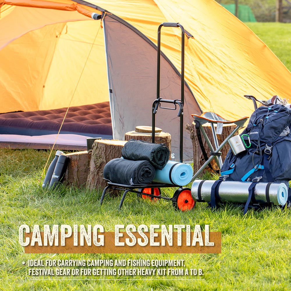 Milestone Camping Heavy Duty Steel Kit Trolley with Elastic Straps Image 7