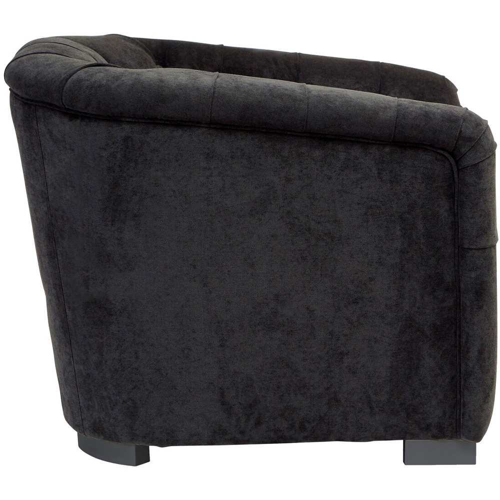Premier Housewares Fenton Black Fabric Tufted Armchair Image 3