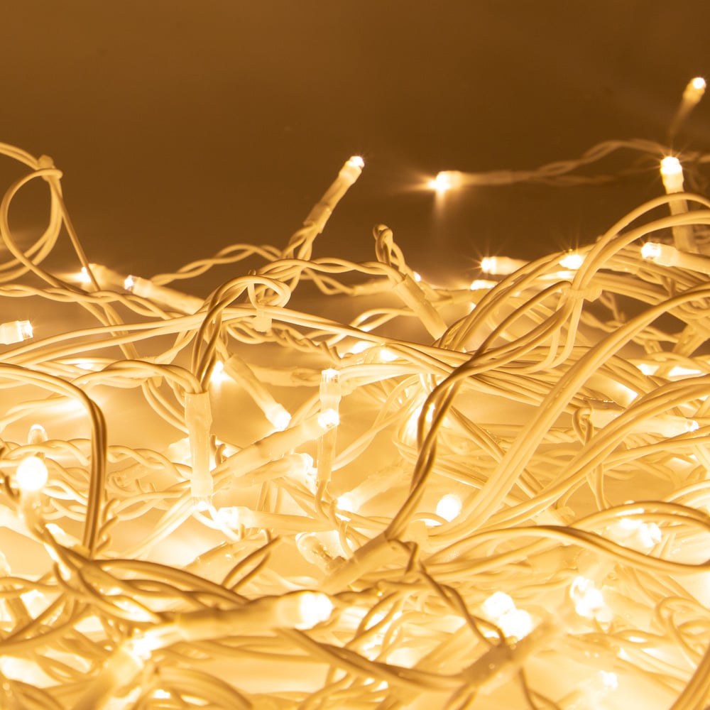 The Christmas Workshop 2000 Warm White LED Icicle String Light Image 3
