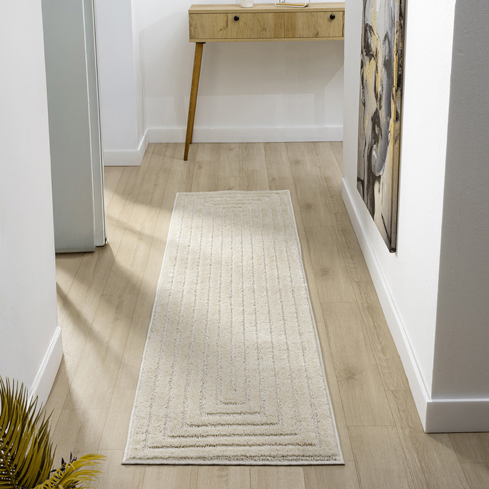 Desire Rugs Isabella Cream Embossed Geometric Rectangle Rug 120 x 170cm Image 7