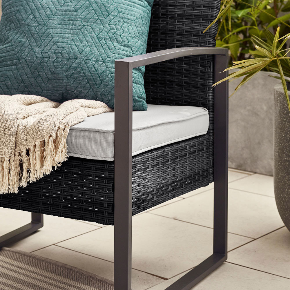 Furniturebox Seville 2 Seater Bistro Set Black Image 4