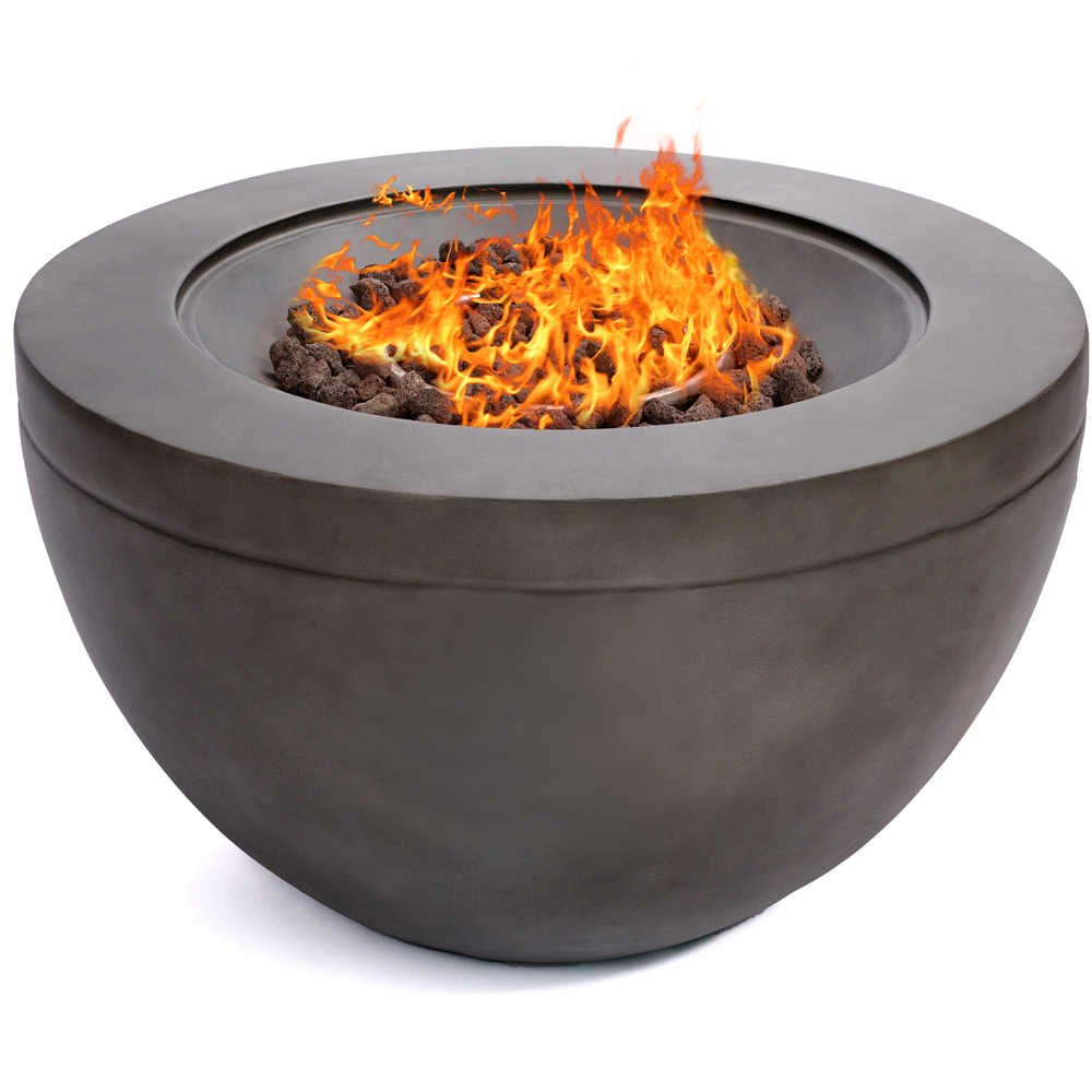 Centurion Tabiti Dark Grey Lavish Patio Gas Fire Pit with Stone Finish Image 8