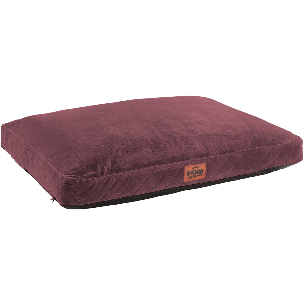 Slumberdown Extra Large Burgundy Padded Pet Bed Image 1