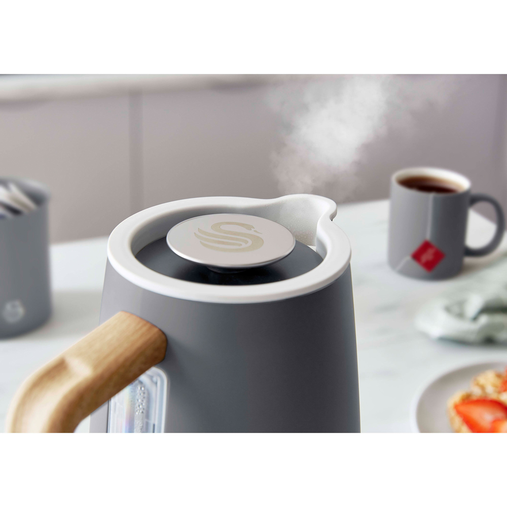 Swan Nordic EEJB212 Grey 4 Slice Toaster 1.7L Kettle and Espresso Coffee Machine Bundle Image 4