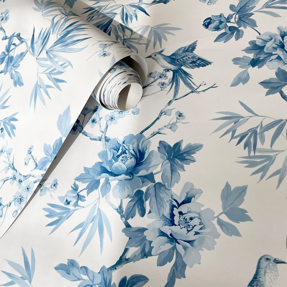 Rasch Amelie Chinoiserie Blue Wallpaper Image 2