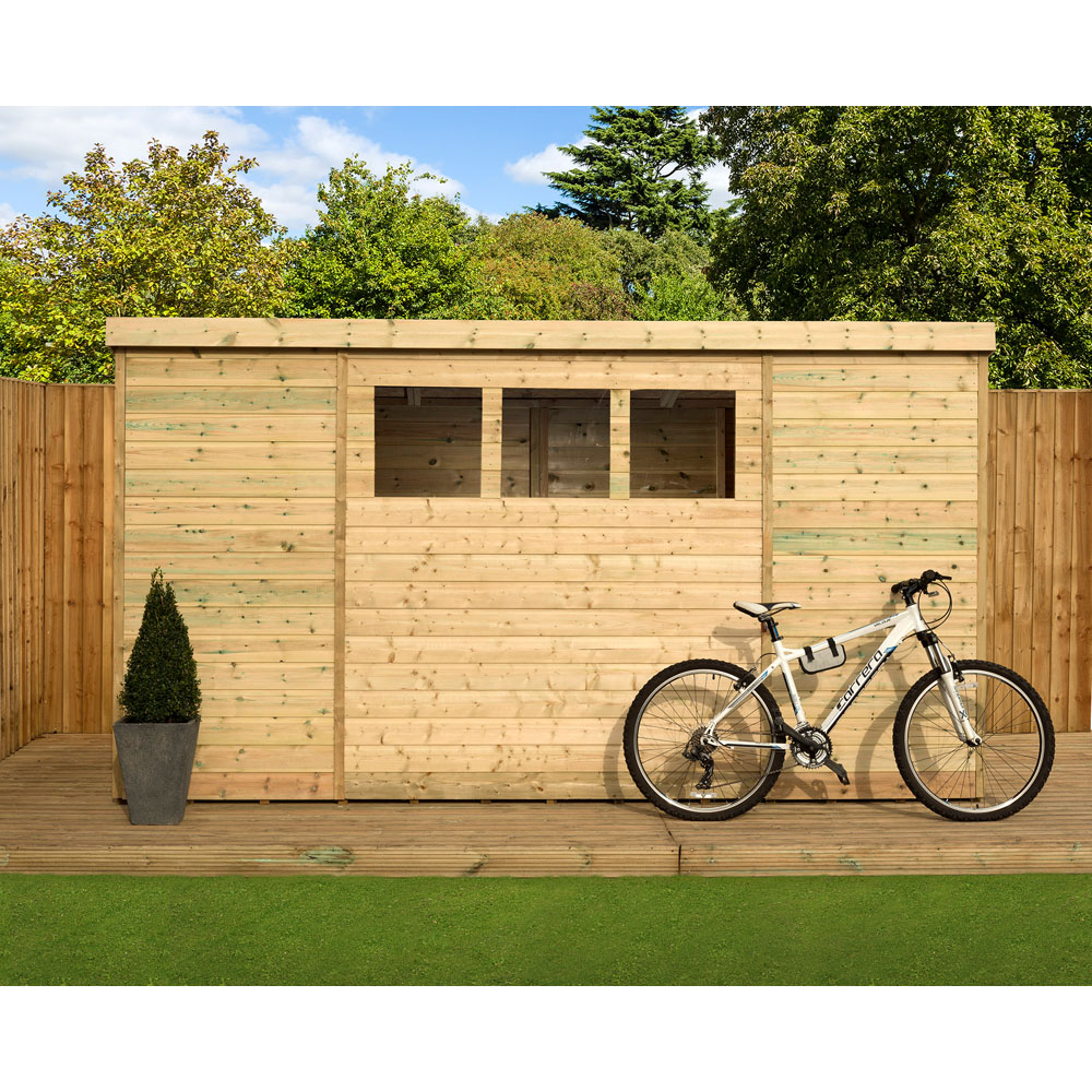 Empire Sheds 2500 12 x 6ft Side Panel Door Tongue and Groove Pent Garden Shed Image 4