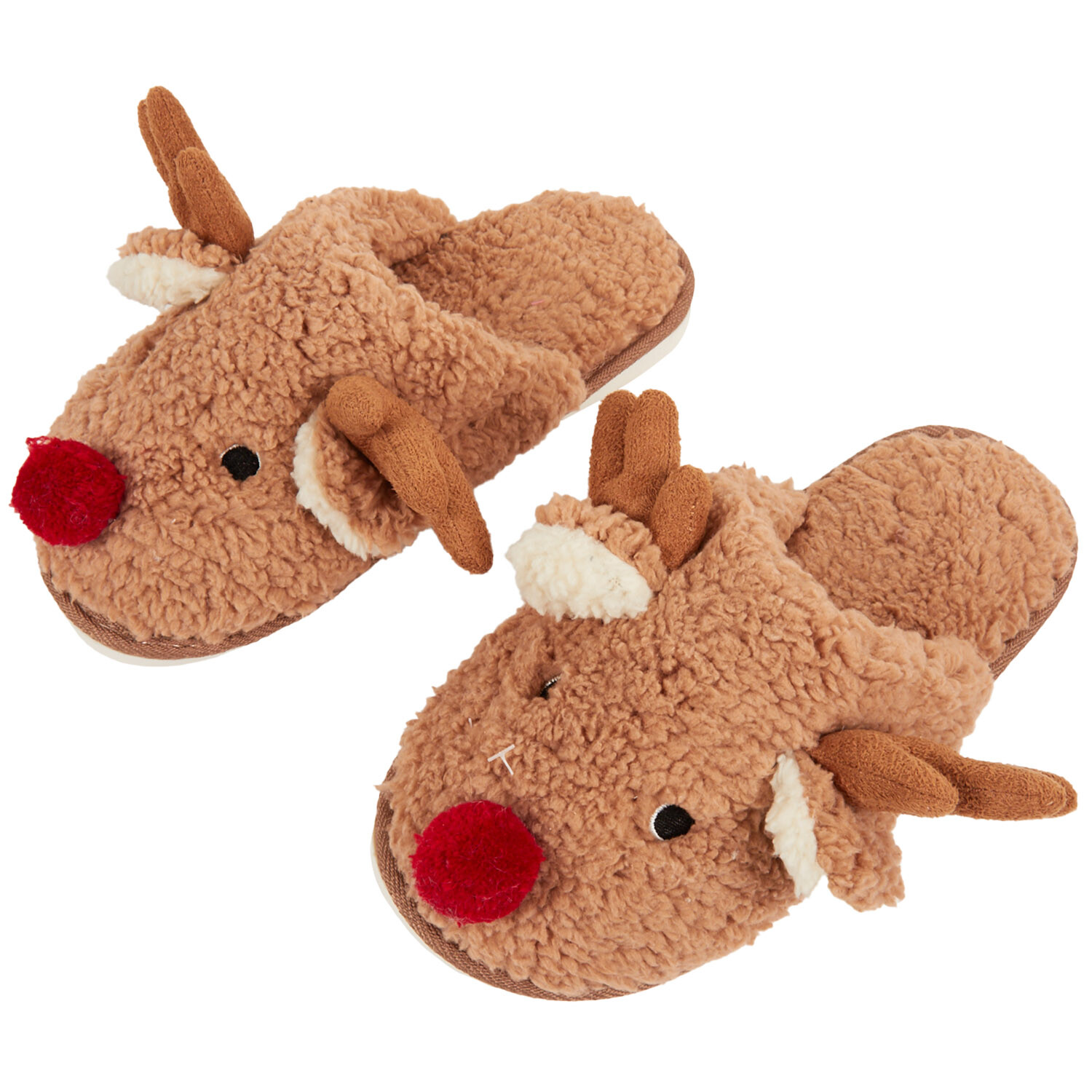 Reindeer Slippers - Brown Image 2