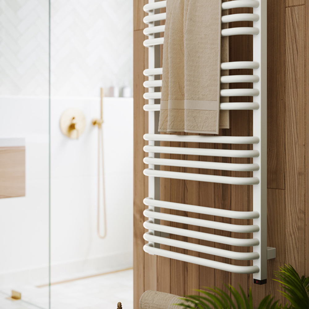 Terma Alex One 2728BTU White Electric Towel Rail 1580 x 500mm Image 6
