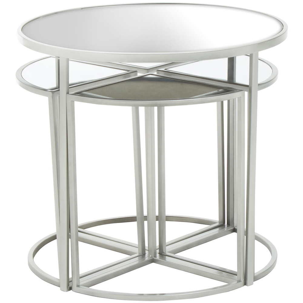 Premier Housewares Farran 5 Piece Silver Iron Table Image 3