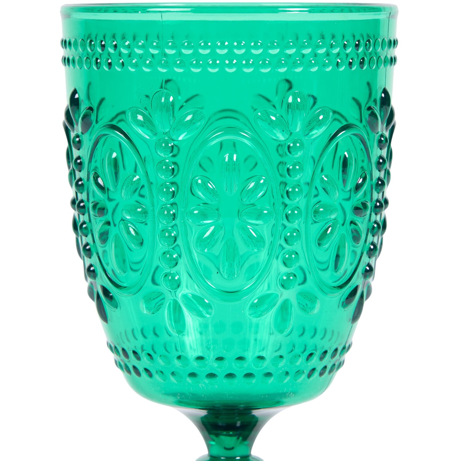 Pack of 4 Vintage Wine Glasses Yellow or Green Image 3