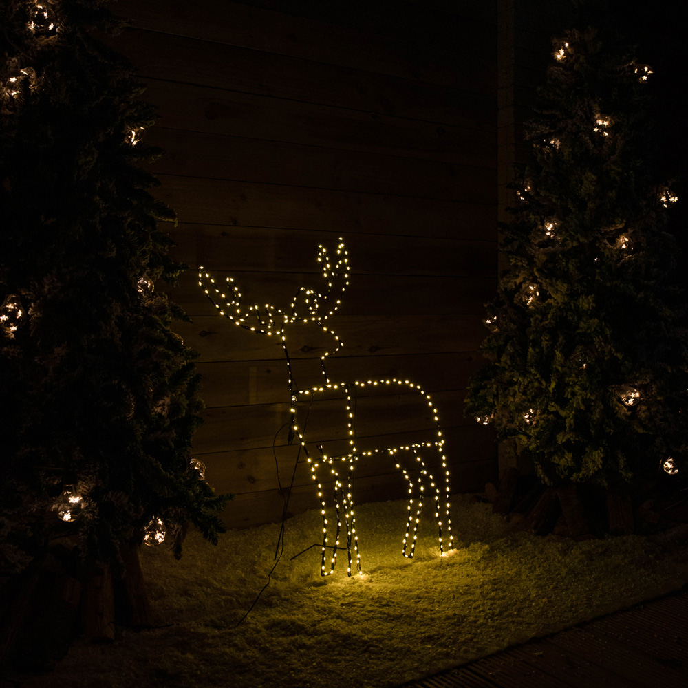 Samuel Alexander 292 Warm White LED Light Up Christmas Standing Reindeer 2.6ft Image 6