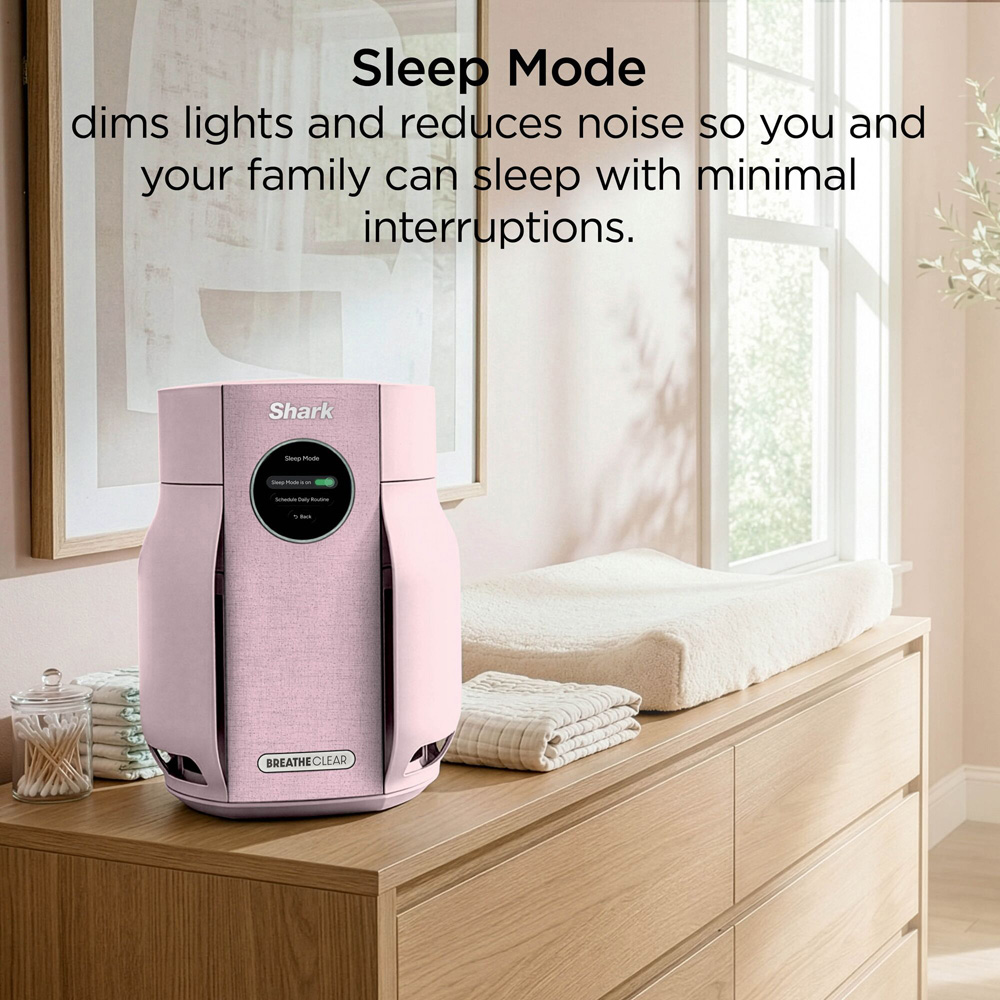 Shark BreatheClear HP062UKPK Blush Compact Air Purifier with NeverChange6 20W Image 5