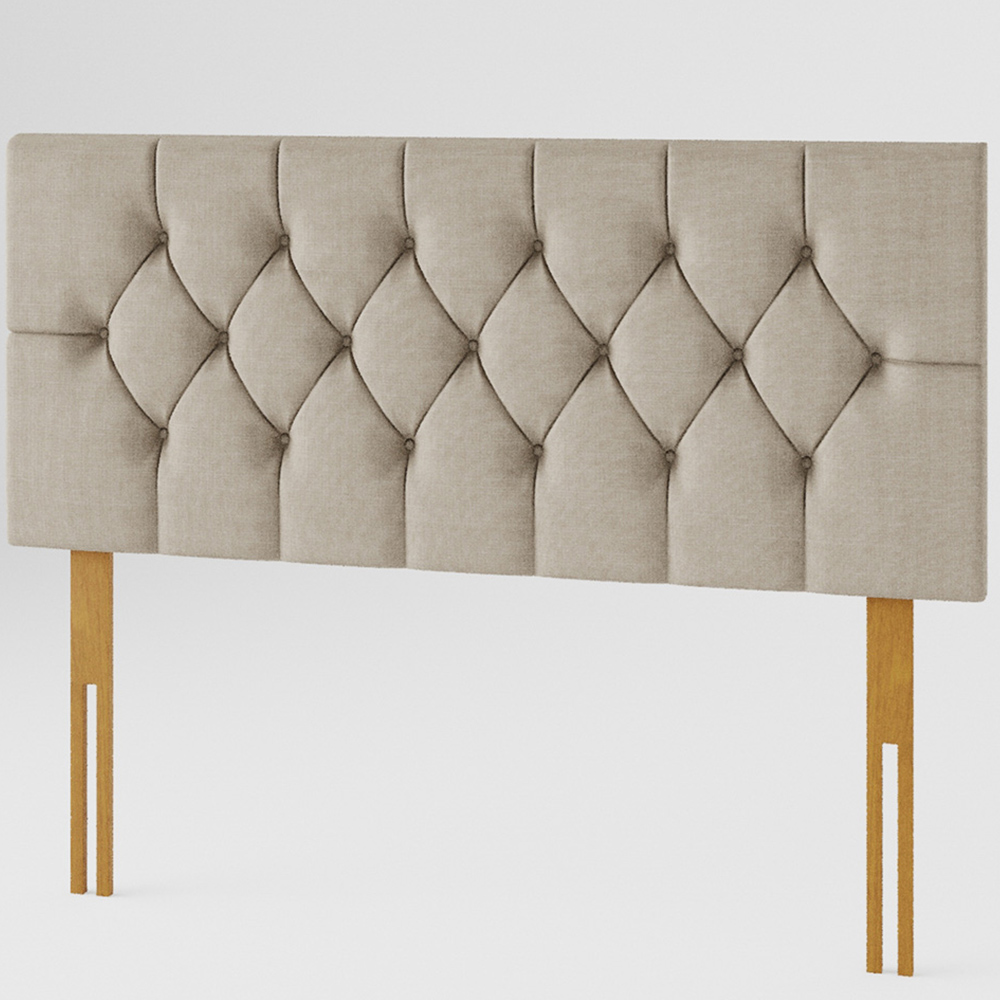 Aspire Furniture Olivier Super King Size Natural Eire Linen Headboard Image 2