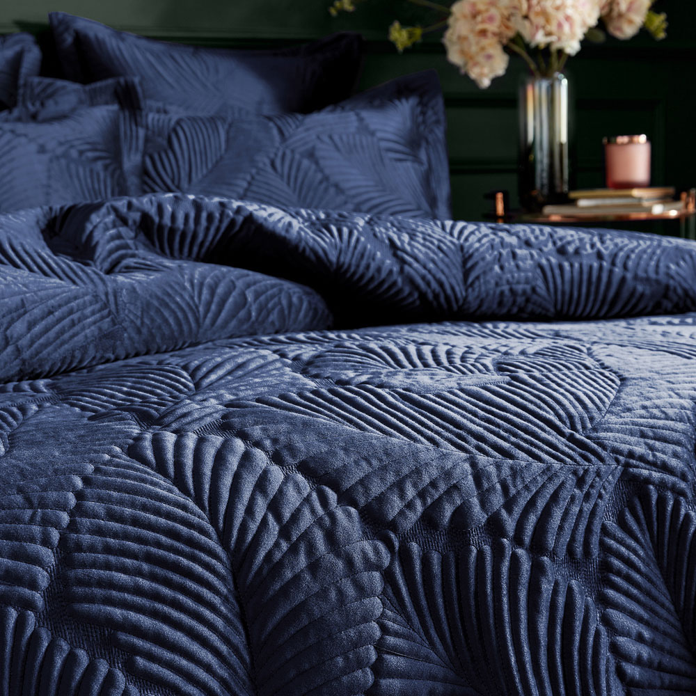 Paoletti Palmeria Single Navy Duvet Set Image 2