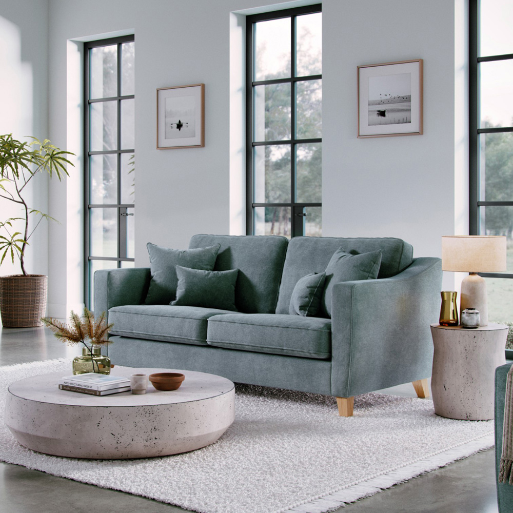 Marlon 2 Seater Medium City Denim Sofa Image 6