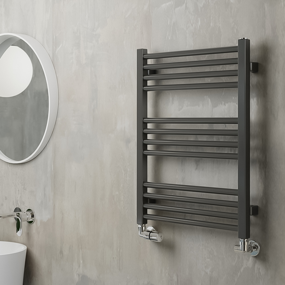 Terma Fiona 985BTU Sparkling Grey Heated Towel Rail 600 x 500mm Image 6