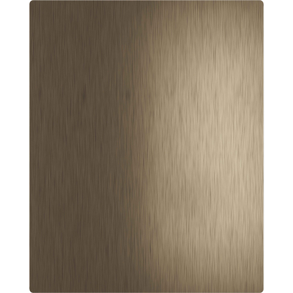 Metallico Brushed Brass Stainless Steel Kitchen Splashback 60 x 75 cm Image 2