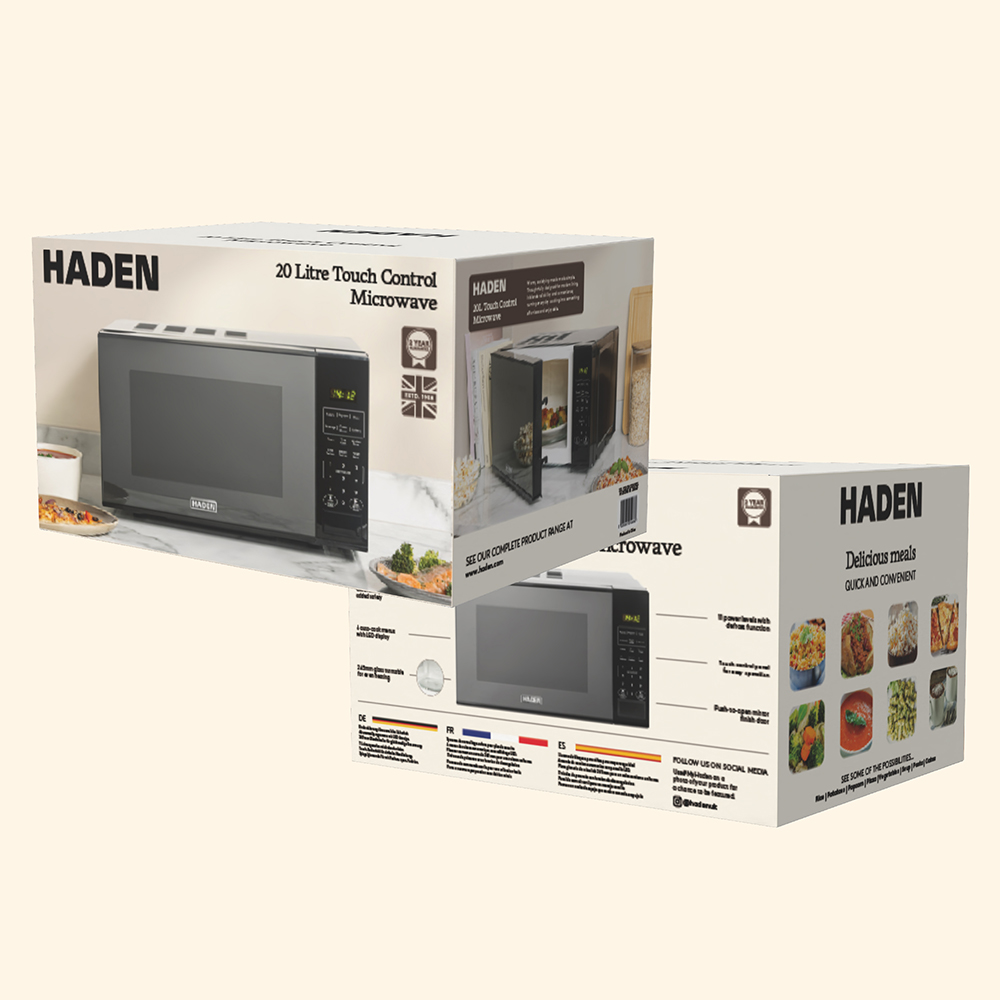 Haden 214669 Black 20L Touch Control Microwave 800W Image 8