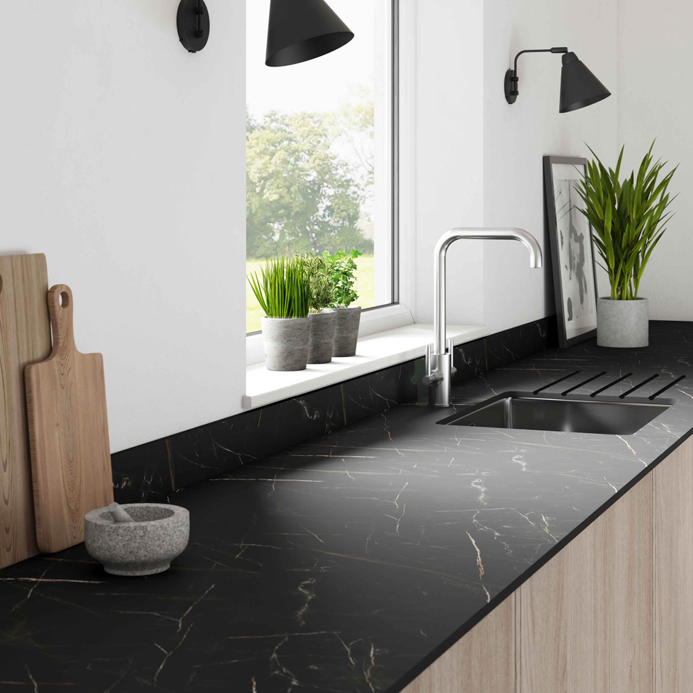 Zenith 0.9cm Don Tello Marble Laminate Kitchen Backsplash 300 x 60cm Image 5