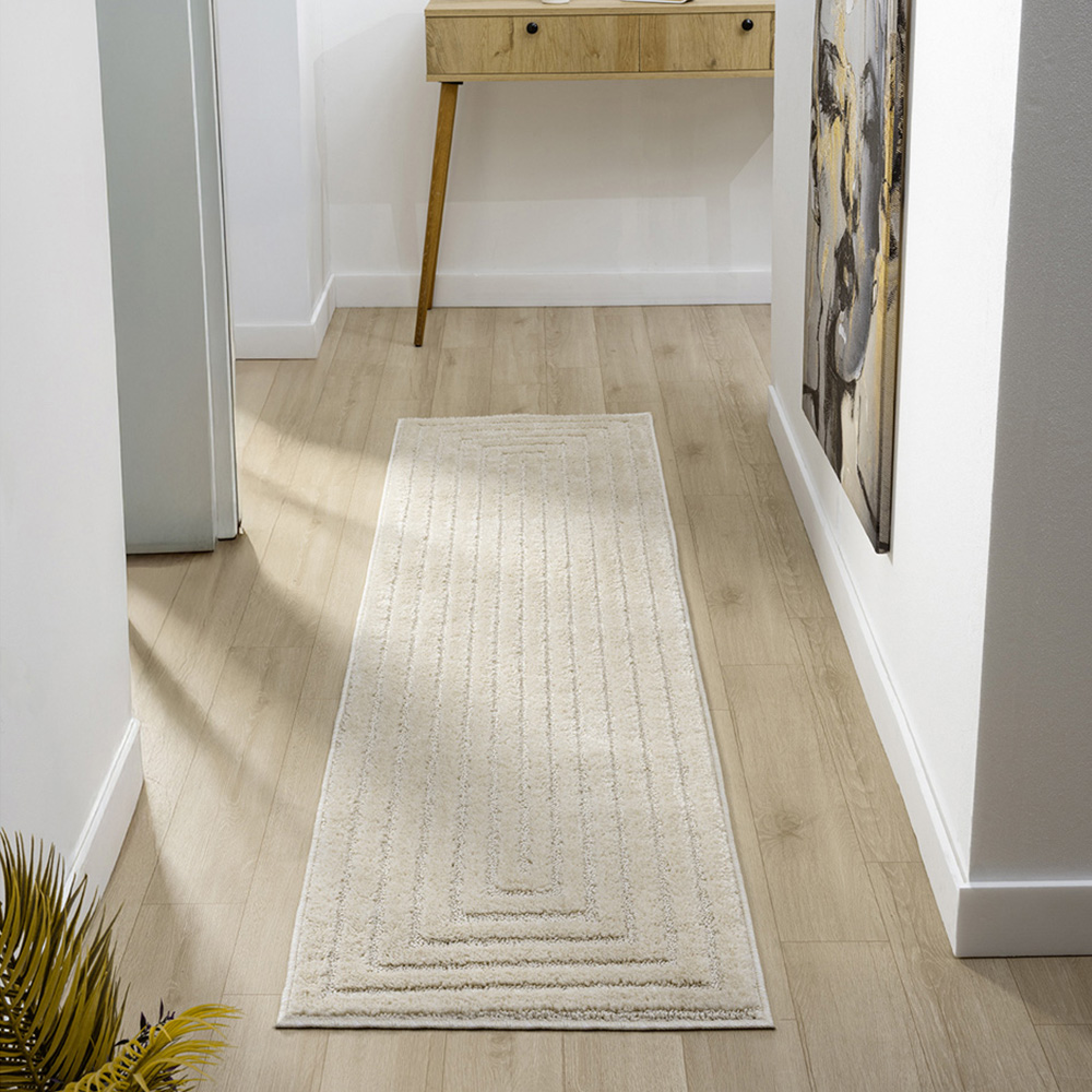 Desire Rugs Isabella Cream Embossed Geometric Rectangle Rug 160 x 230cm Image 7