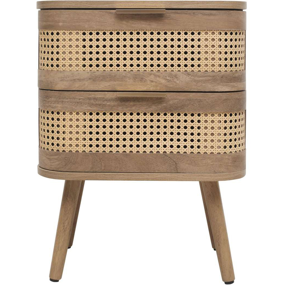 Birlea Noah 2 Drawer Oak Bedside Table 2 Pack Image 2