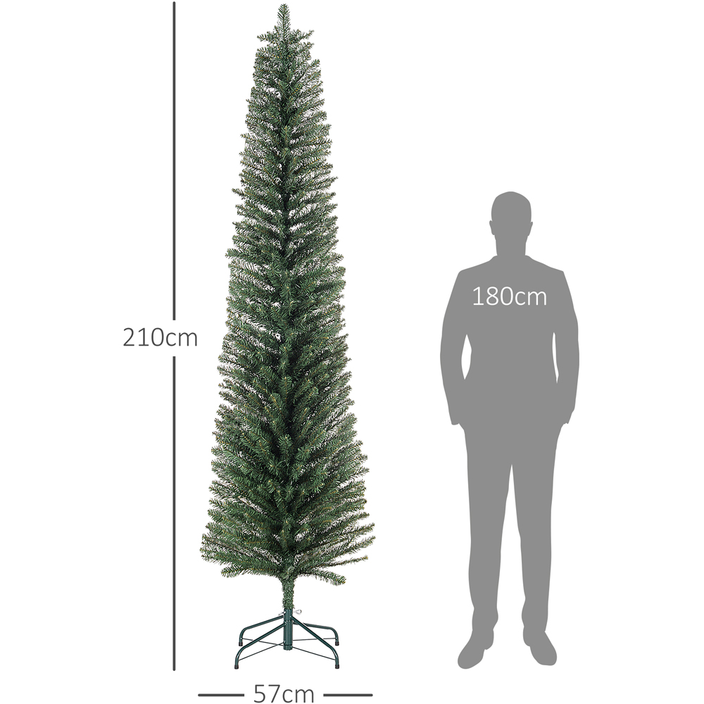 Everglow Pencil Artificial Christmas Tree with Branches 7ft Image 7