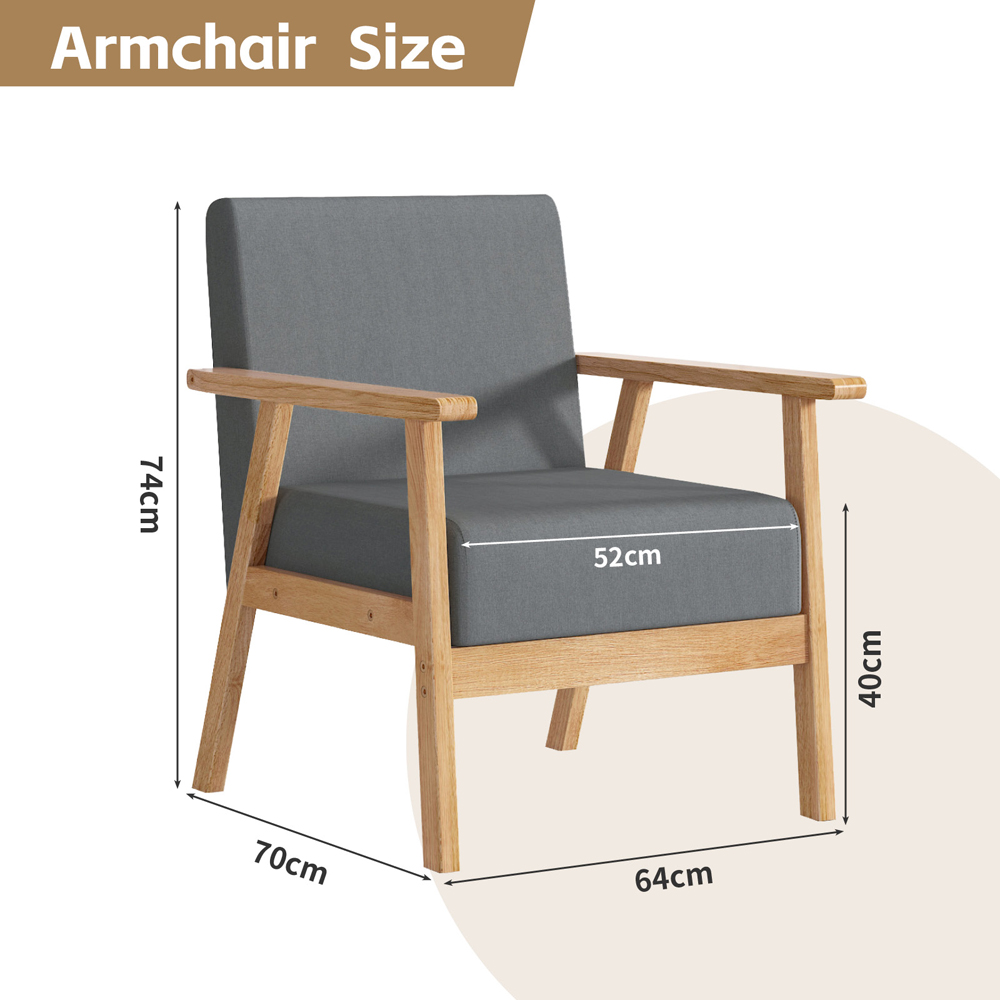 Beige Country Padded Armchair Image 8