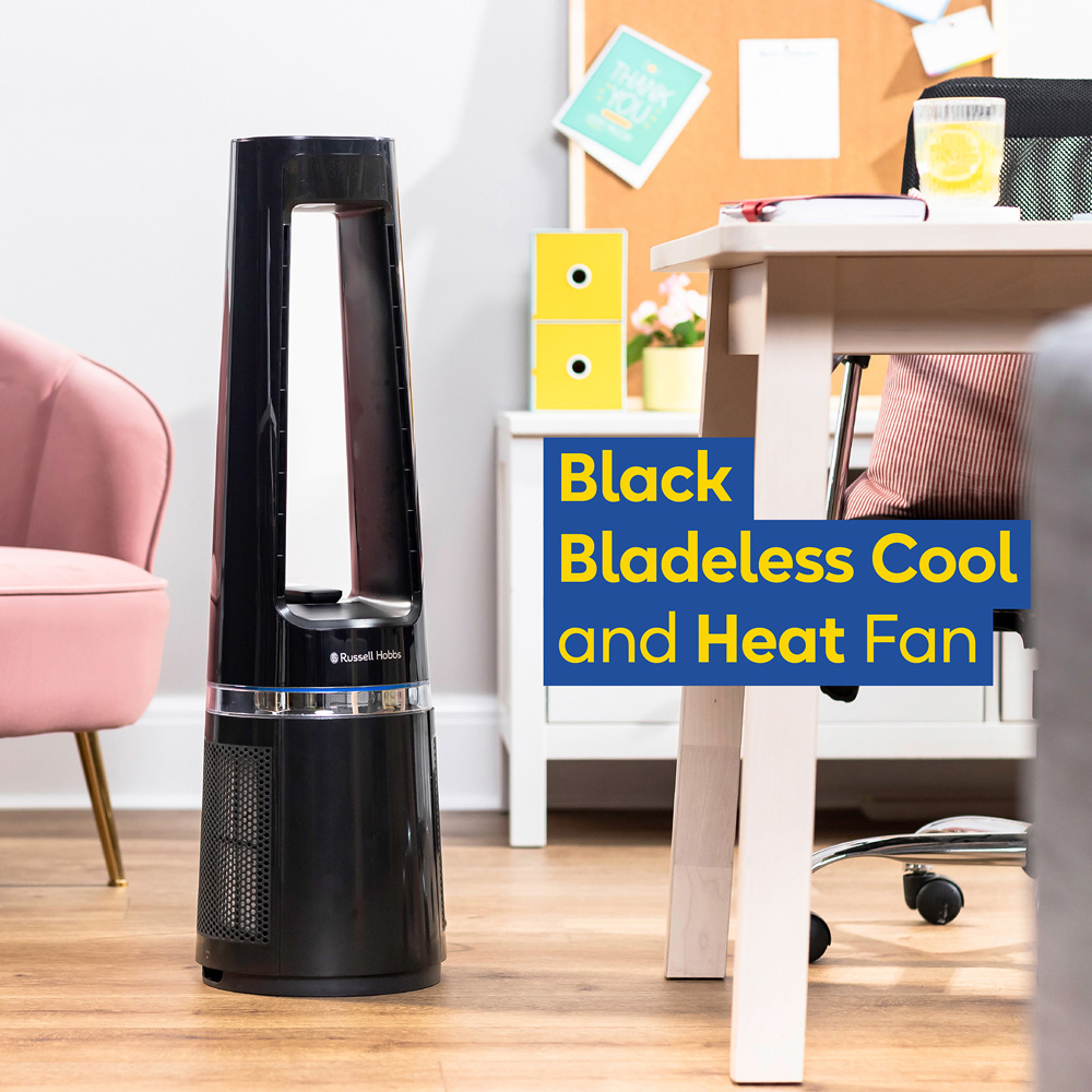 Russell Hobbs Black Bladeless Cool and Heat Fan with Remote Image 3