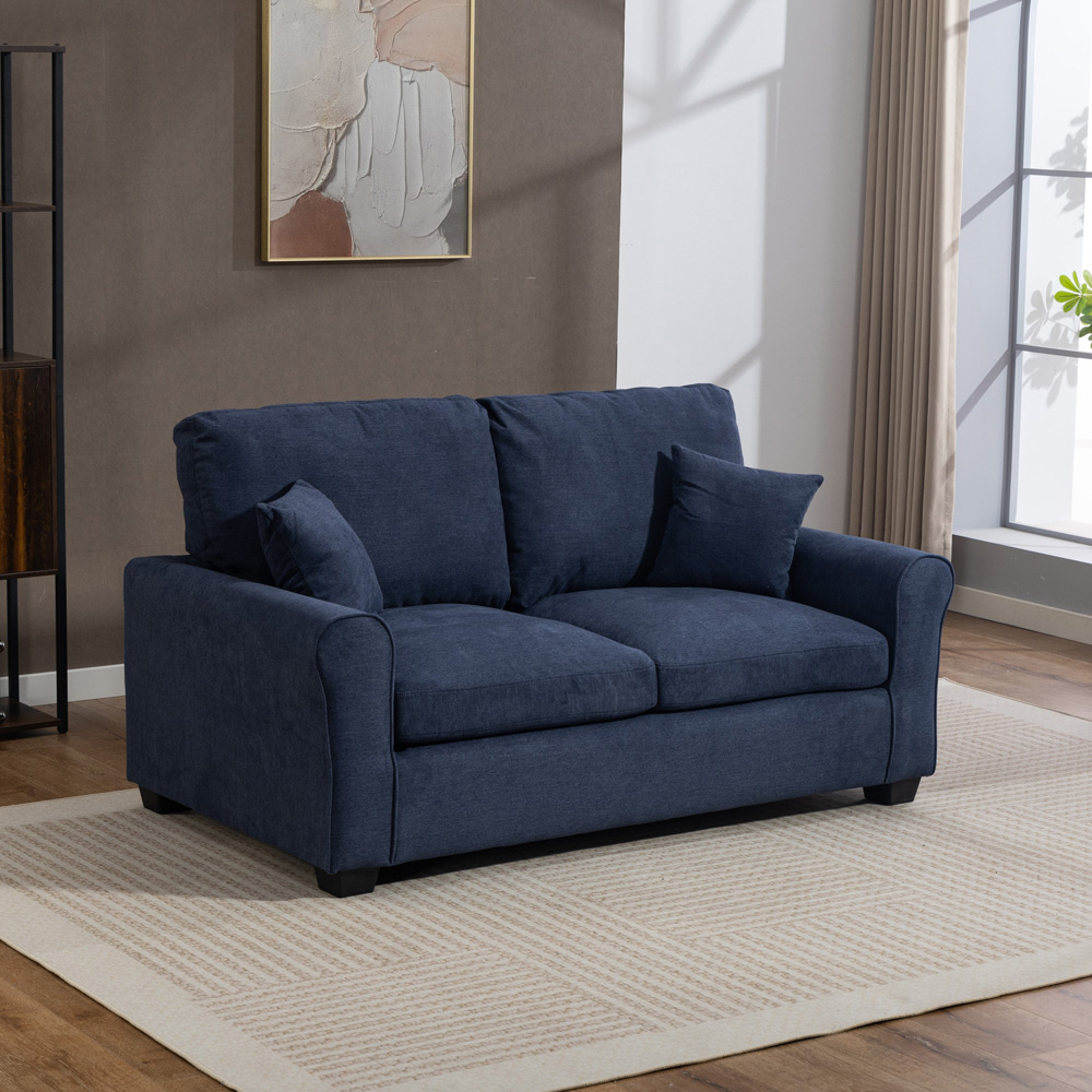 Artemis Home Lewiston 2 Seater Denim Fabric Sofa Bed Image 6