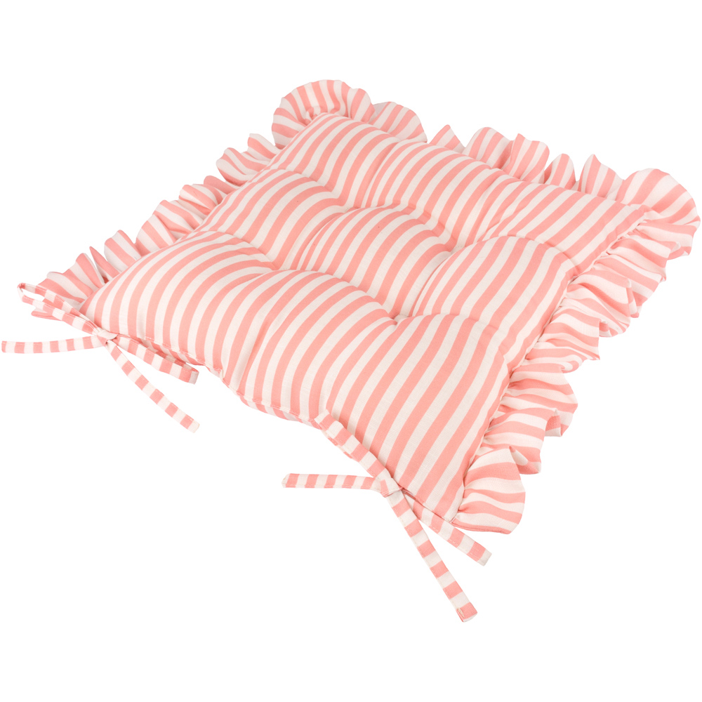 Wylder Millie Pink Ruffle Seat Pad 40 x 40cm 2 Pack Image 4