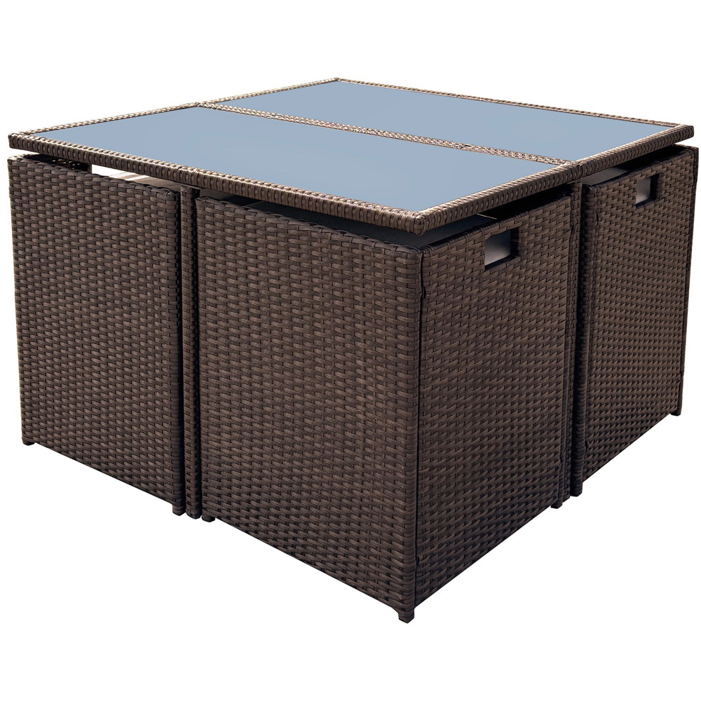 Artemis Home Giulia 8 Seater Brown Rattan Cube Garden Lounge Set Image 3