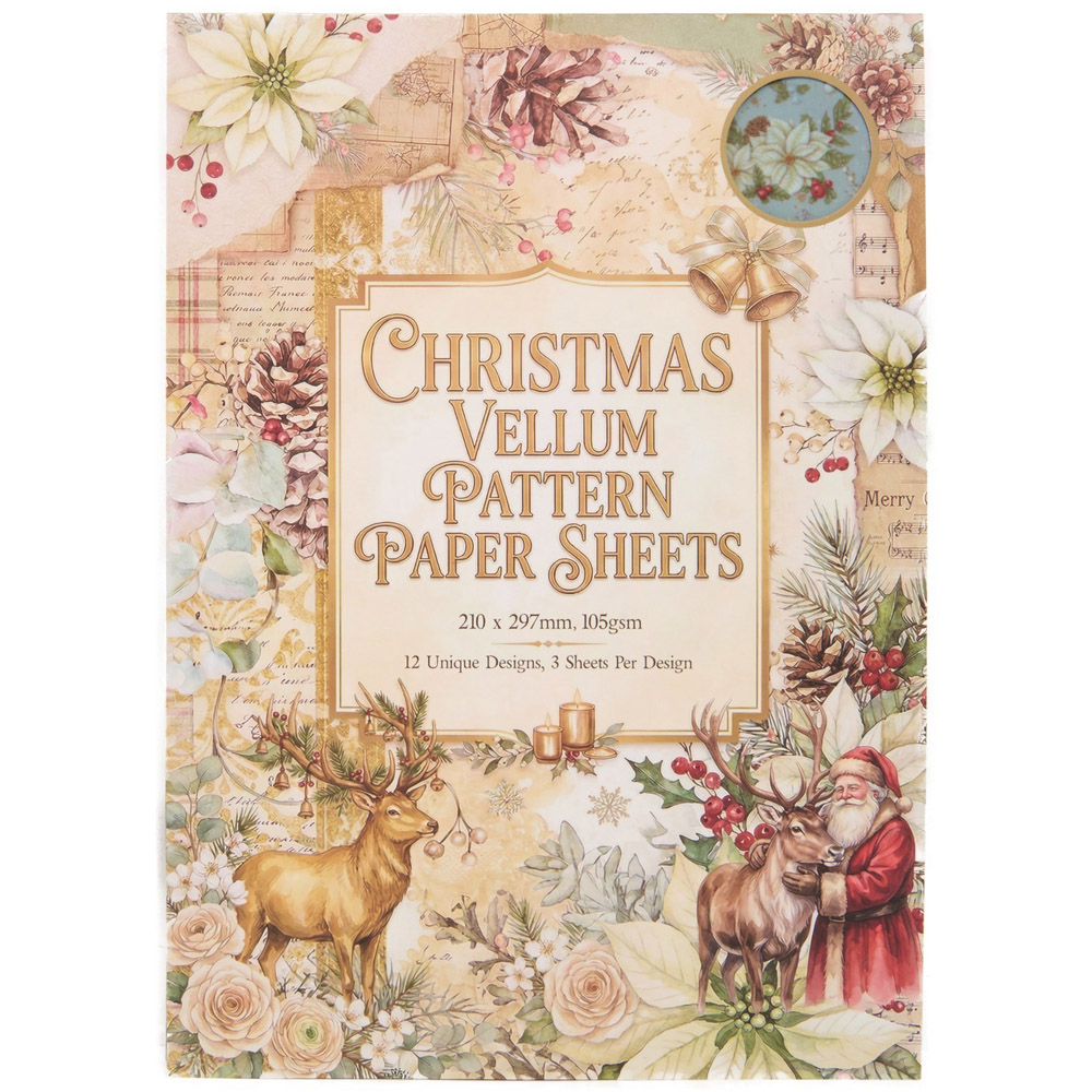 Christmas Vellum Pattern Paper Sheets Image 2