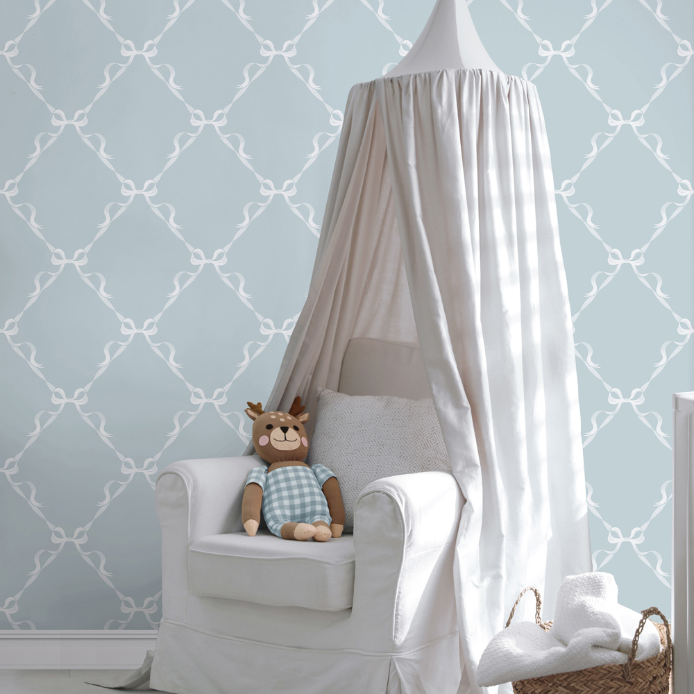 Holden Decor Tied With a Bow Sky Blue Wallpaper Image 3