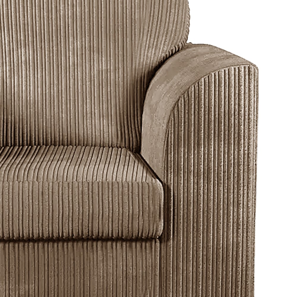Luxor Single Seater Coffee Jumbo Cord Armchair Image 4