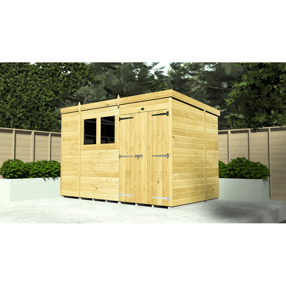 DIY Sheds 19 x 7ft Tongue and Groove Timber Pent Security Garden Shed Image 2