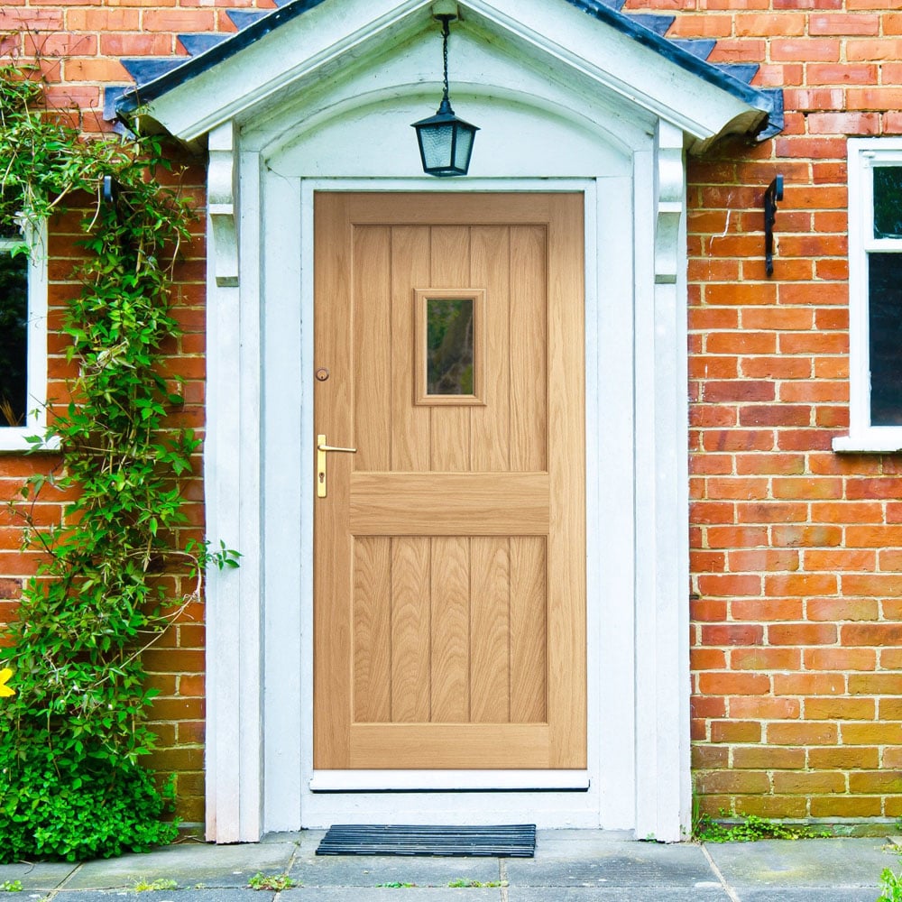 Stable Oak 1 Light Clear Double Glazed External Door 1981 x 762mm Image 2