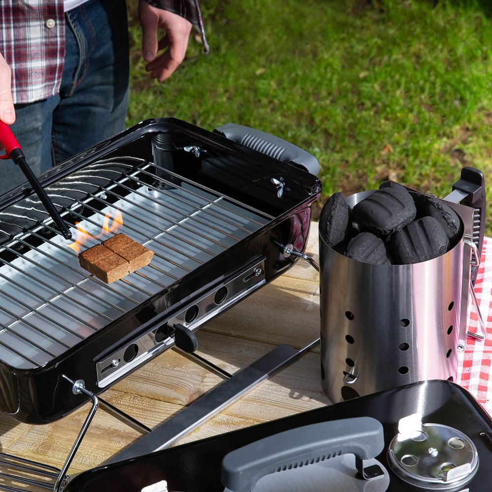 George Foreman Stainless Steel Quick Fire Compact Charcoal Chimney Starter Image 2