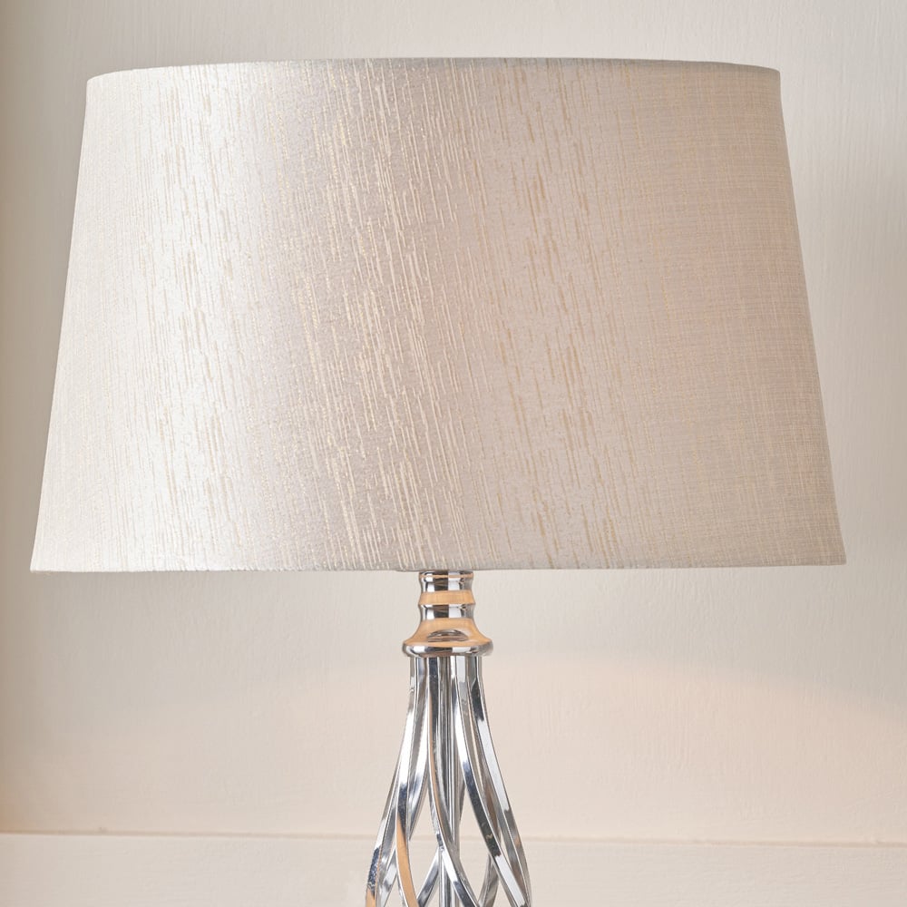 Pacific Lifestyle Jenna Silver Metal Twist Floor Lamp Image 3