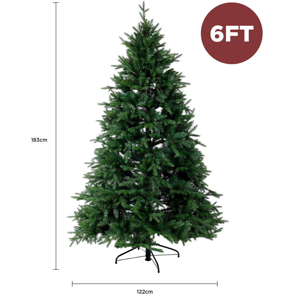 Charles Bentley Green Faux Christmas Tree 6ft Image 6